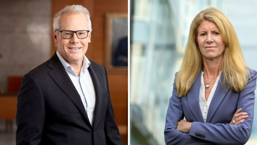 Mats Kinnwall, chefsekonom Teknikföretagen och Kerstin Hallsten, chefsekonom Industriarbetsgivarna.
