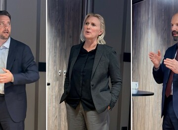 Petter Danielsson, chefsekonom på Gröna arbetsgivare, Anna Vargö, förhandlingschef på Gröna arbetsgivare, och Mattias Dahl, vice vd på Svenskt Näringsliv