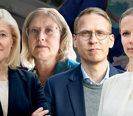 Lena-Liisa Tengblad (vd, Gröna arbetsgivare), Emma Terander (branschansvarig, Svensk Djursjukvård), Pekka Lähdekorpi (ordförande, Svensk Djursjukvård) & Marlene Areskog (vice ordförande, Svensk Djursjukvård).