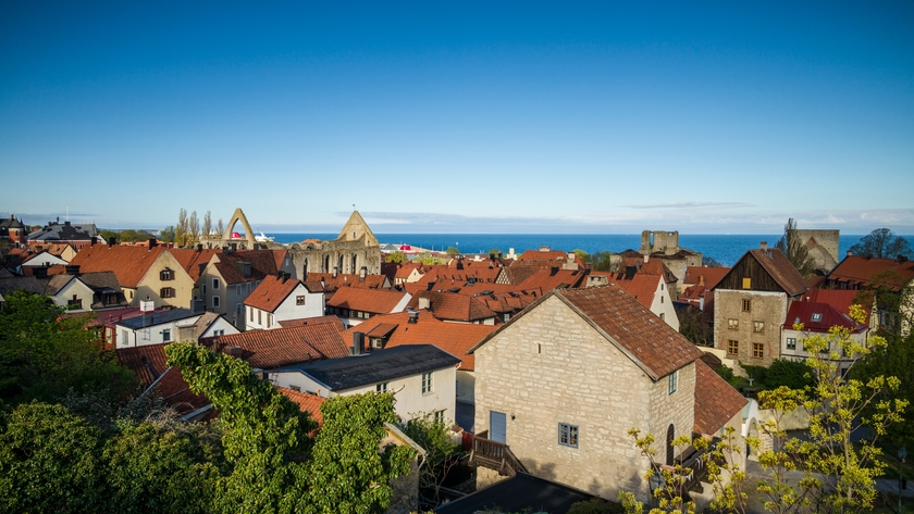 Bild över Visby.