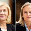 Lena-Liisa Tengblad, vd Gröna arbetsgivare, och Eva Glückman, vd på Grafiska Företagen.