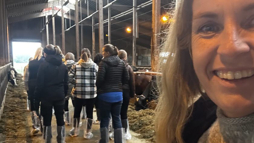 Anna Ross, projektledare  för Jobba grönt, på studieresa med studie- och yrkesvägledare.