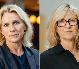 Anna Vargö, förhandlingschef på Gröna arbetsgivare, & Susanne Svärd Elfström, förhandlingschef på Grafiska Företagen & Trä- och Möbelföretagen.