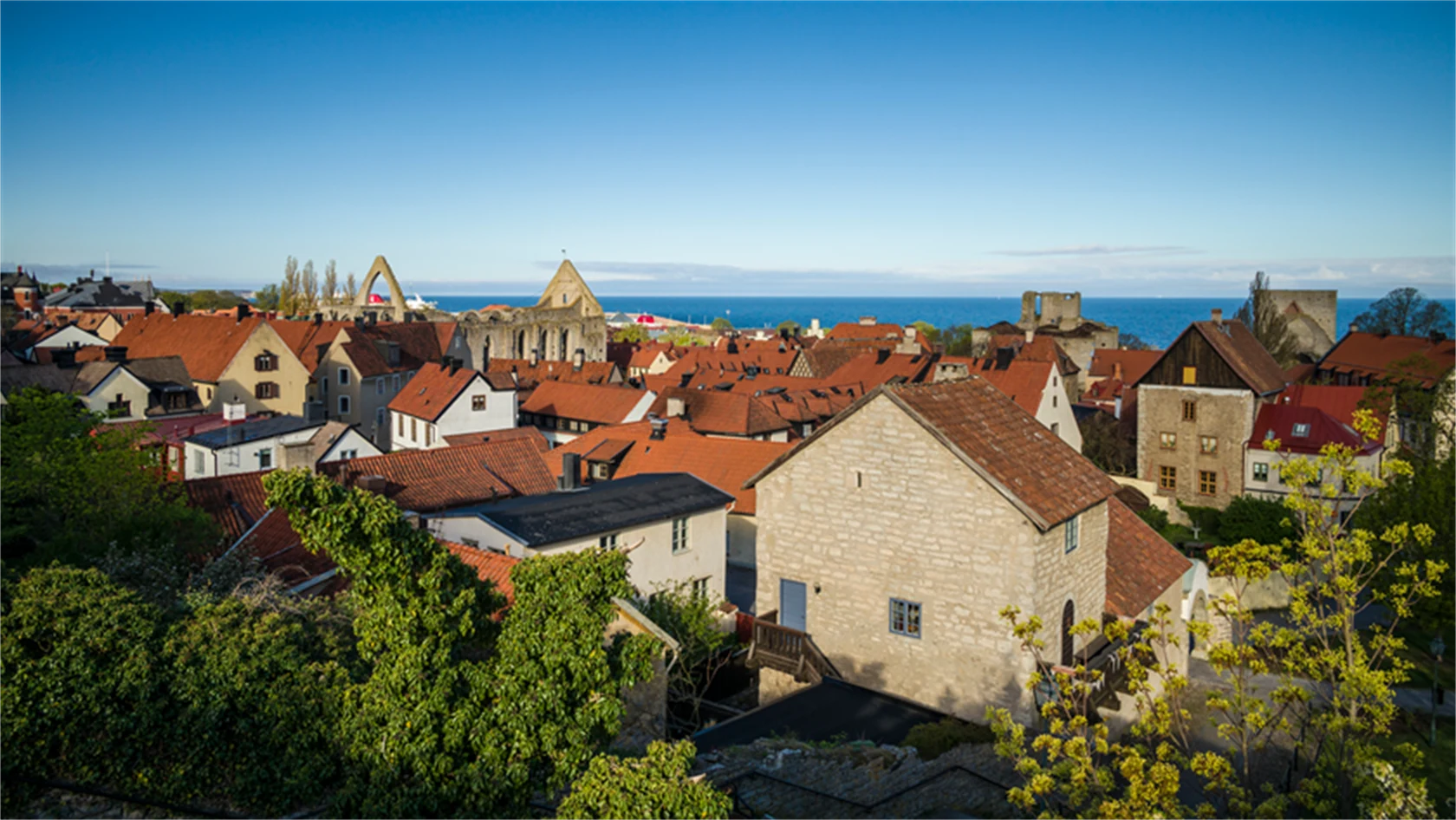 Bild över Visby.