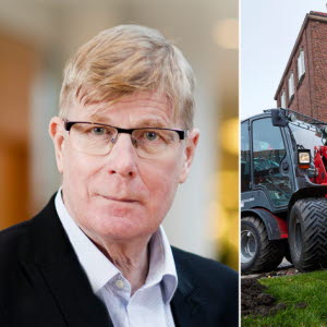 Bild på Örjan Lenárd, förhandlingschef på Gröna arbetsgivare, och trädgårdsanläggare.