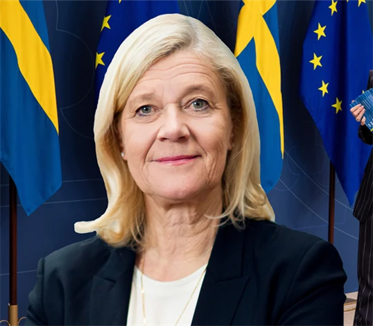 Lena-Liisa Tengblad, vd Gröna arbetsgivare, och finansminister Elisabeth Svantesson (M). Bilden är ett montage.