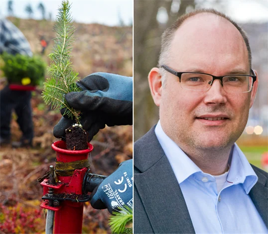 Annika Bergman, Ordförande Gröna arbetsgivare, och Magnus Bergman, Ordförande Skogssektionen Gröna arbetsgivare.