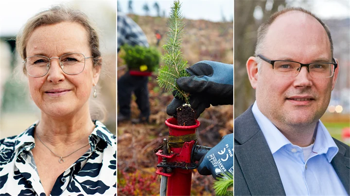 Annika Bergman, Ordförande Gröna arbetsgivare, och Magnus Bergman, Ordförande Skogssektionen Gröna arbetsgivare.