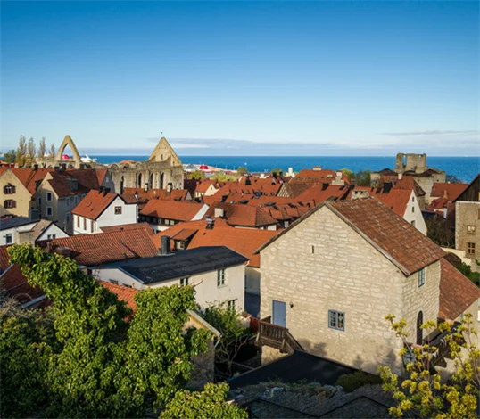 Bild över Visby.