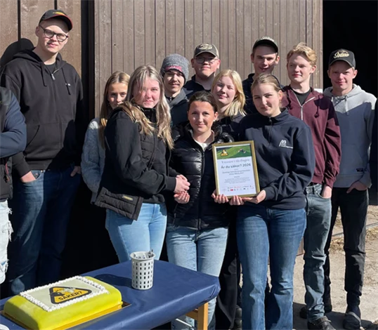 Bild på Klass NB25LANT på Blekinge Naturbruksgymnasium. Prisutdelningen.