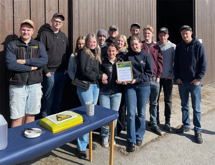 Bild på Klass NB25LANT på Blekinge Naturbruksgymnasium. Prisutdelningen.