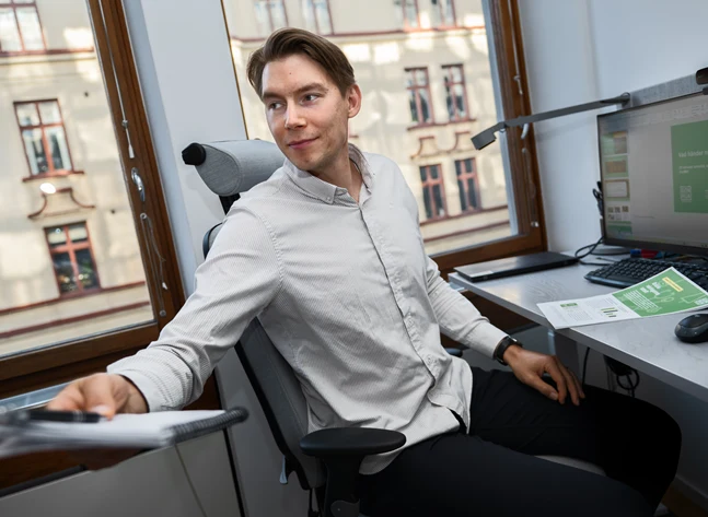 Bild på Joakim Wirén, chefsekonom på Gröna arbetsgivare.