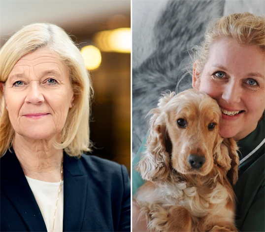 Lena-Liisa Tengblad, vd Gröna arbetsgivare, och Elisabet Ellström, ordförande Svensk Djursjukvård.
