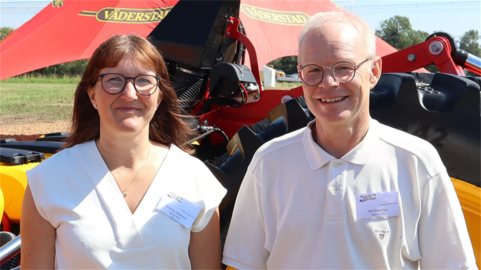 Bild på forskarna Karolina Muhrman och Per Frankelius som leder innovationsplattformen Agtech Sweden.