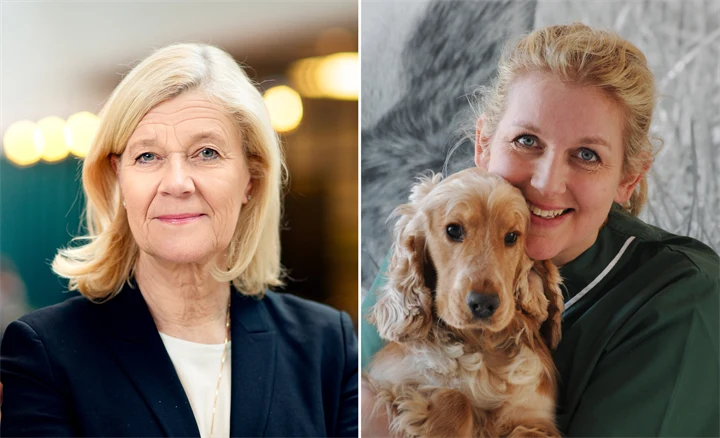 Lena-Liisa Tengblad, vd Gröna arbetsgivare, och Elisabet Ellström, ordförande Svensk Djursjukvård.