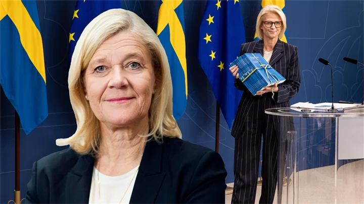 Lena-Liisa Tengblad, vd Gröna arbetsgivare, och finansminister Elisabeth Svantesson (M). Bilden är ett montage.