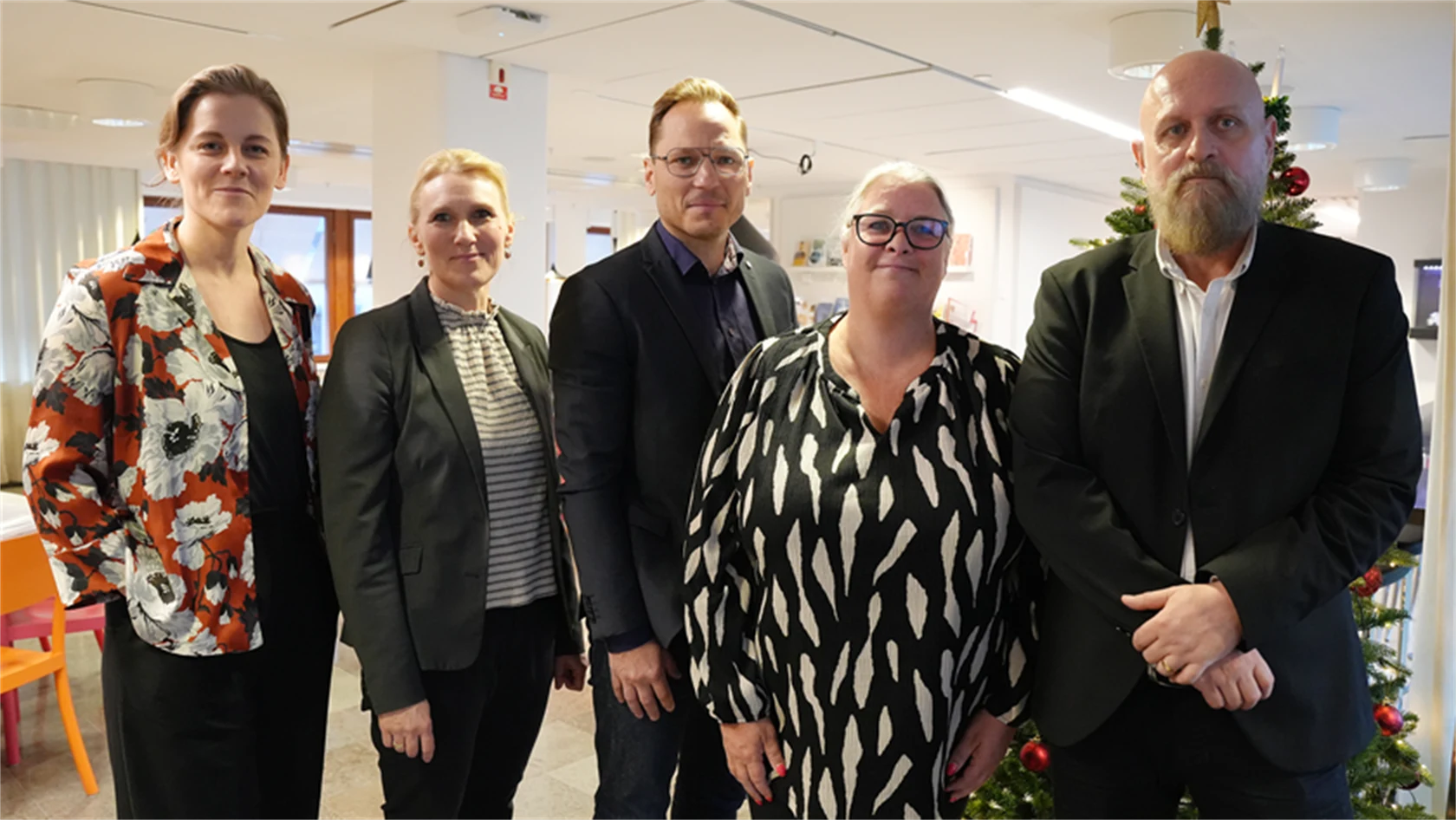 Lovisa Nellevad, Gröna arbetsgivare, Anna Vargö, Gröna arbetsgivare, Johan Ingelskog, Kommunal, Peggy Nyholm, Hotell- och restaurangfacket, och Jolan Wennberg, Livsmedelsarbetareförbundet.