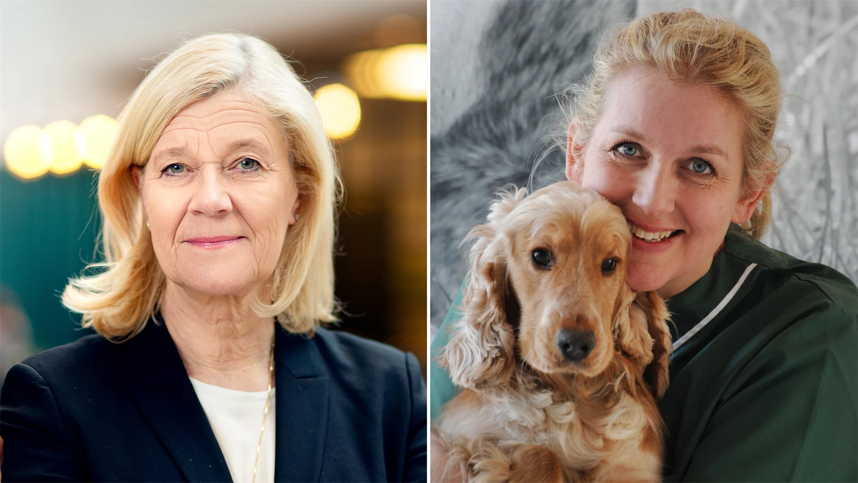 Lena-Liisa Tengblad, vd Gröna arbetsgivare, och Elisabet Ellström, ordförande Svensk Djursjukvård.
