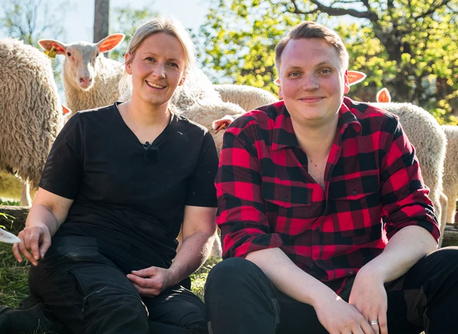 Bild på Sara Staffare och Carl Johan Granqvist.