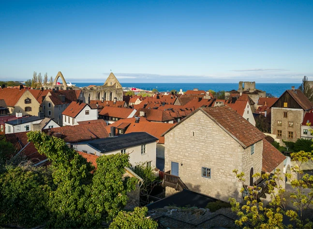 Bild över Visby.