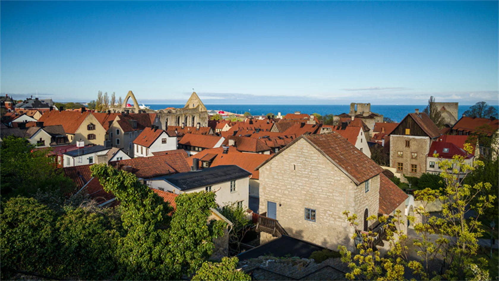 Bild över Visby.