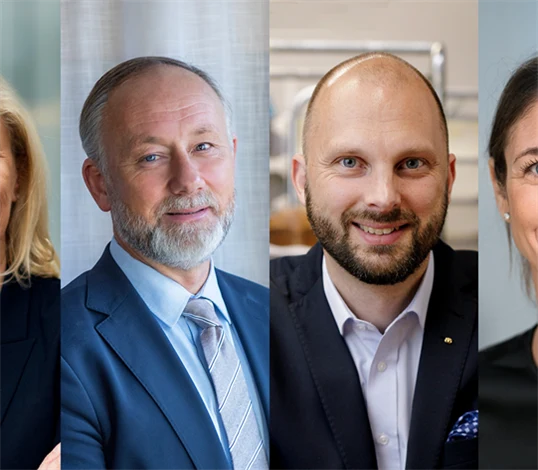 Kollage med Lena-Liisa Tengblad, Jonas Siljhammar, Martin Lundell och Irene Waldemarson.