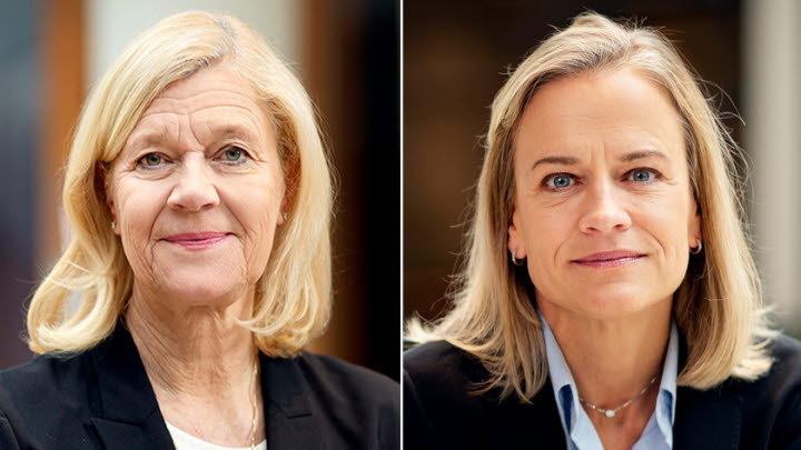 Lena-Liisa Tengblad, vd Gröna arbetsgivare, och Eva Glückman, vd på Grafiska Företagen.